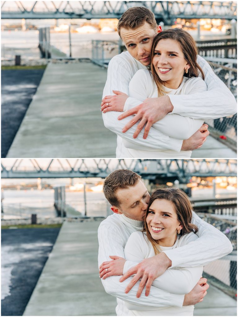 Keeping warm at an engagement session
