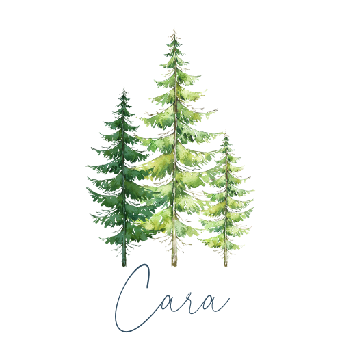 Cara Parker Photography Logo with Pine Tree